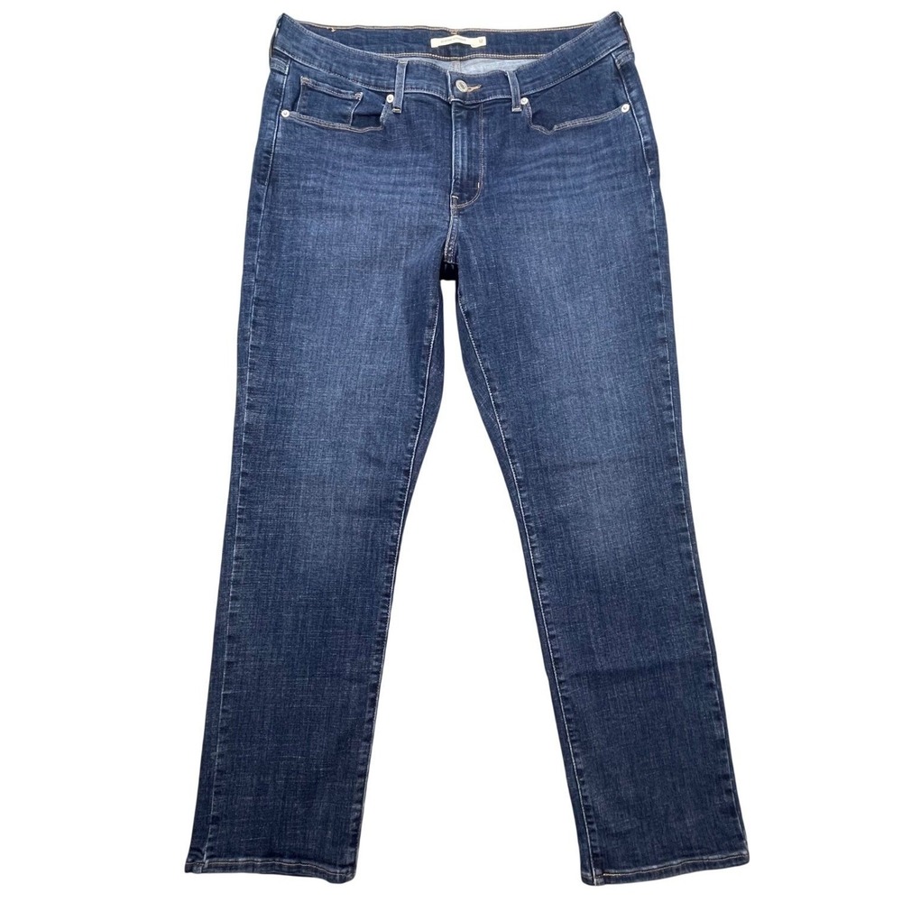 Levi's Dark Blue Classic Straight Leg Jeans Women Size 12M